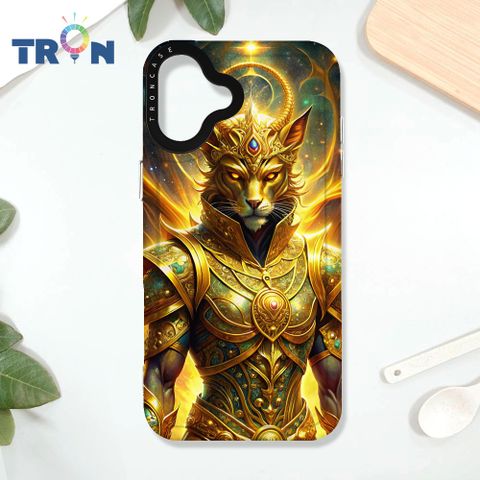 TRON iPhone 16 PLUS 身披金甲的貓 太空殼 透白款 手機殼