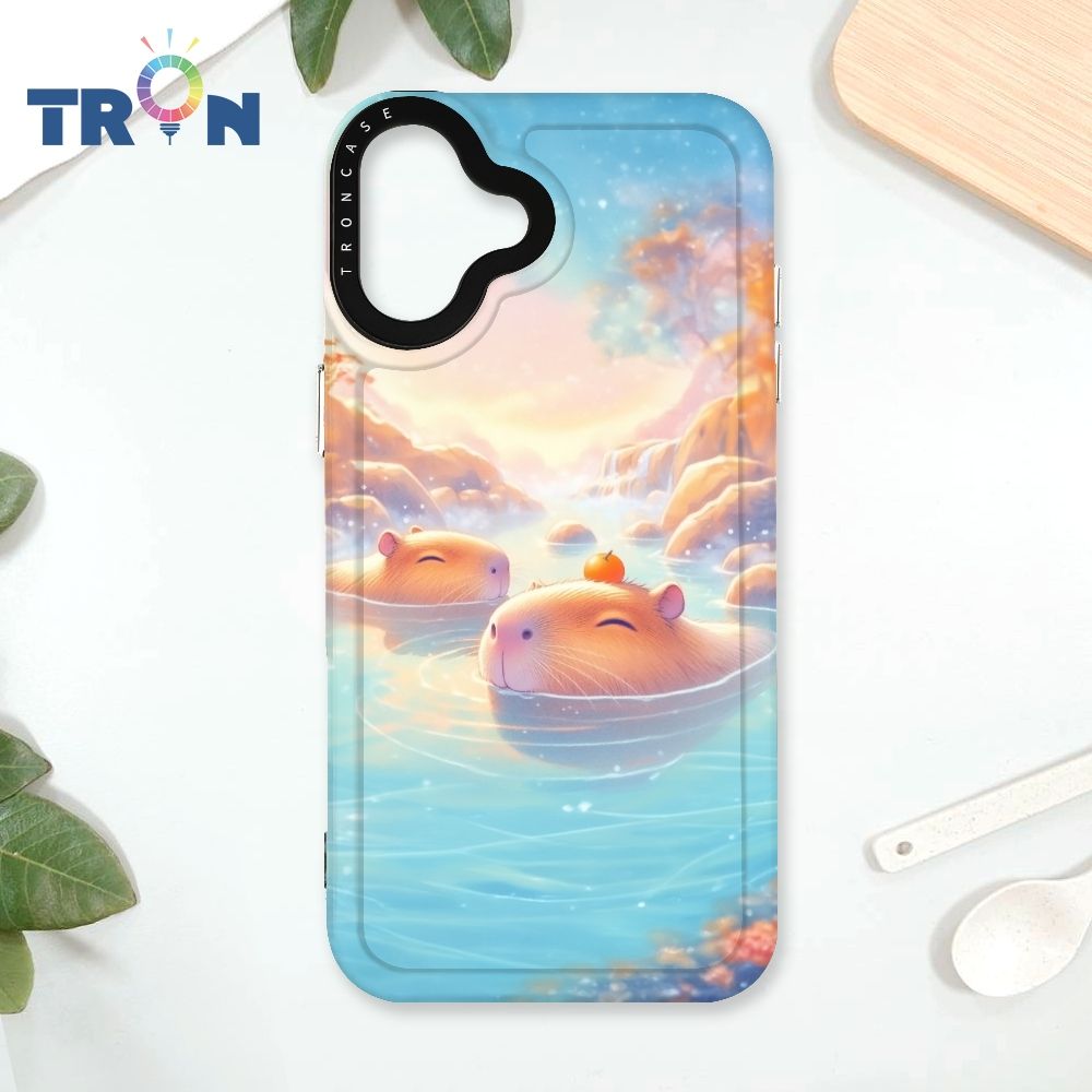  TRON IPhone 16 PLUS 溫泉水豚系列 太空殼 透黑款 手機殼