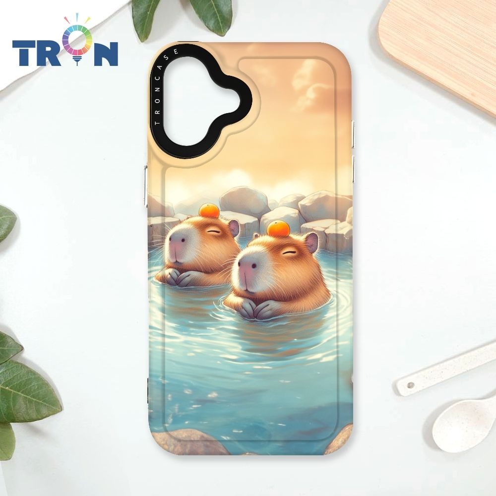  TRON IPhone 16 PLUS 溫泉水豚系列 太空殼 透黑款 手機殼