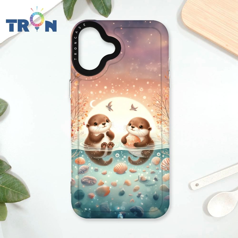  TRON IPhone 16 PLUS 玩水的水獺系列 太空殼 透黑款 手機殼