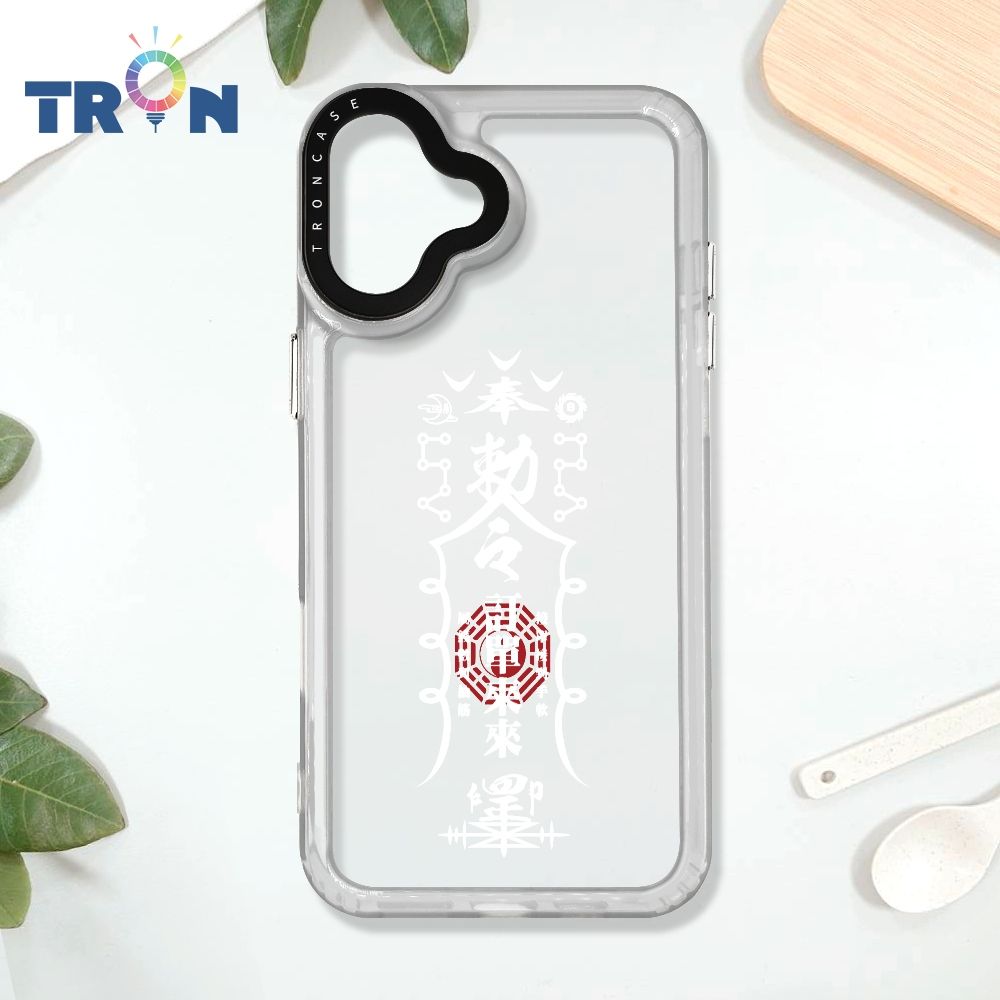  TRON iPhone 16 PLUS 白色工作順利符咒 太空殼 透白款 手機殼