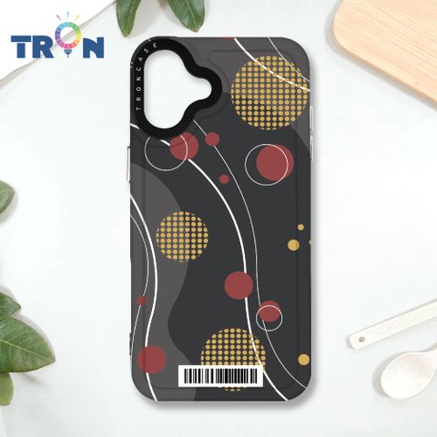 TRON iPhone 16 PLUS 日系和風圓點律動系列 載具 MAGSAFE 磁吸 太空殼 透黑款 手機殼