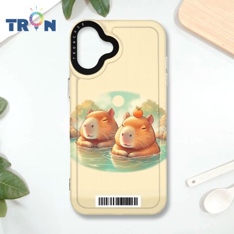 TRON iPhone 16 PLUS 溫泉水豚系列  載具 MAGSAFE 磁吸 太空殼 透黑款 手機殼