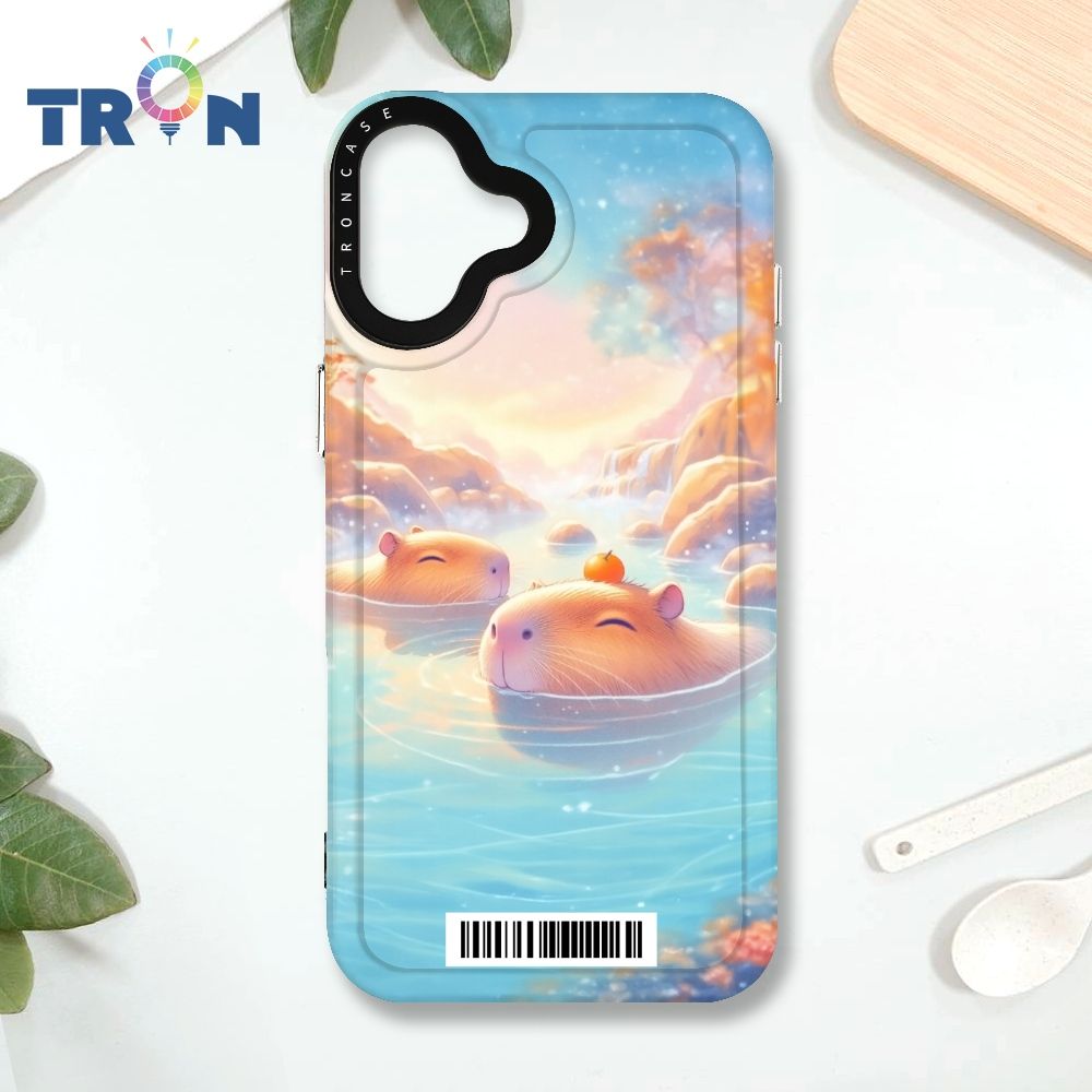  TRON iPhone 16 PLUS 溫泉水豚系列  載具 MAGSAFE 磁吸 太空殼 透黑款 手機殼