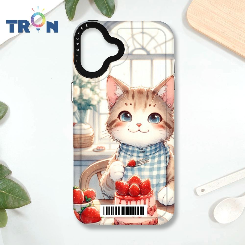  TRON iPhone 16 PLUS 貓咪美食評鑑家  載具 MAGSAFE 磁吸 太空殼 透黑款 手機殼