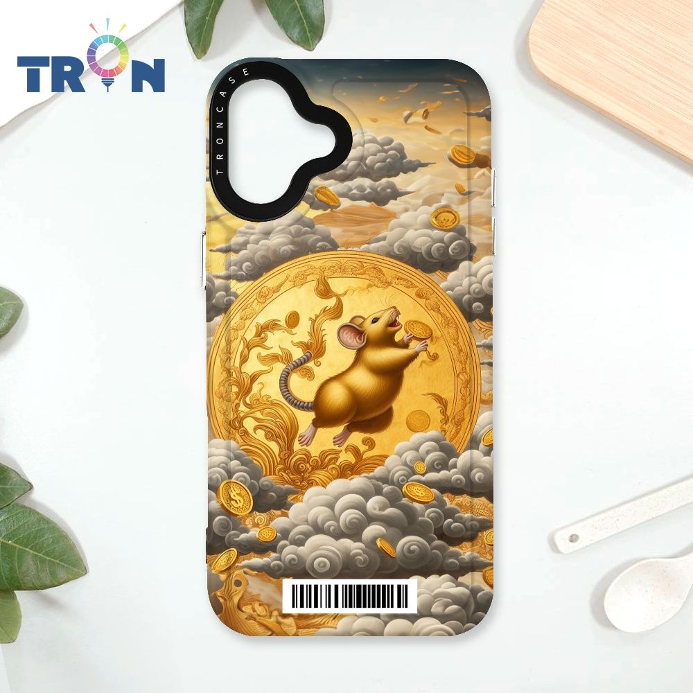  TRON IPhone 16 PLUS 金碧輝煌的招財十二生肖  載具 太空殼 透黑款 手機殼