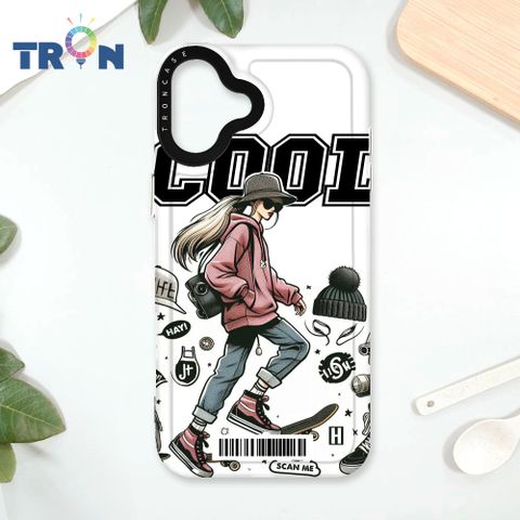 TRON IPhone 16 PLUS 雜誌風潮流女孩  載具 太空殼 透黑款 手機殼