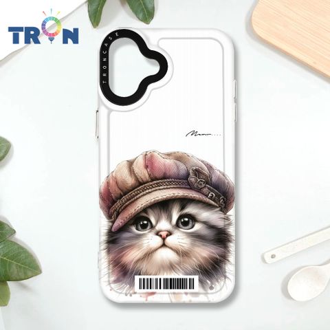 TRON iPhone 16 PLUS 喵的貓咪  載具 MAGSAFE 磁吸 太空殼 透白款 手機殼