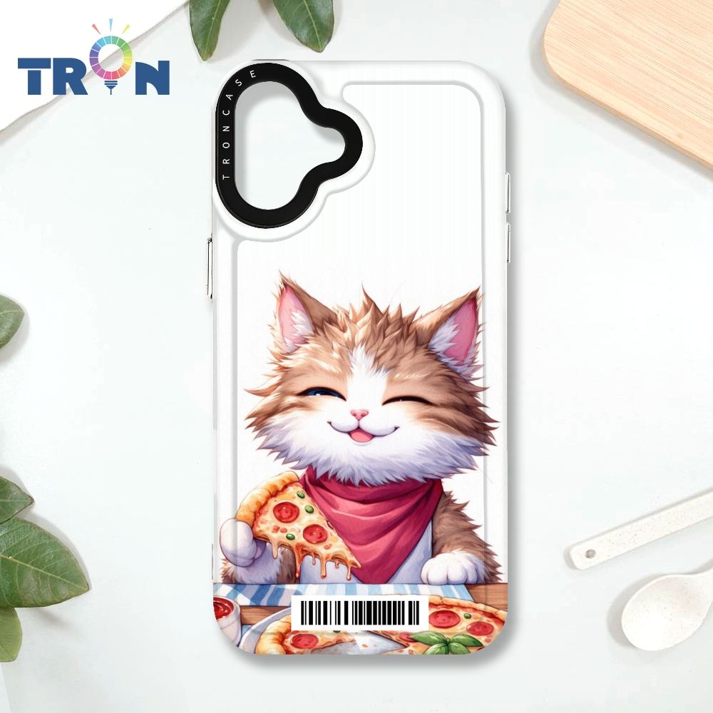  TRON iPhone 16 PLUS 貓咪美食評鑑家  載具 MAGSAFE 磁吸 太空殼 透白款 手機殼