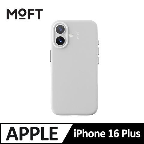 美國 MOFT iPhone16 Plus 皮革磁力保護殼MOVAS™(夾片版) - 迷霧灰