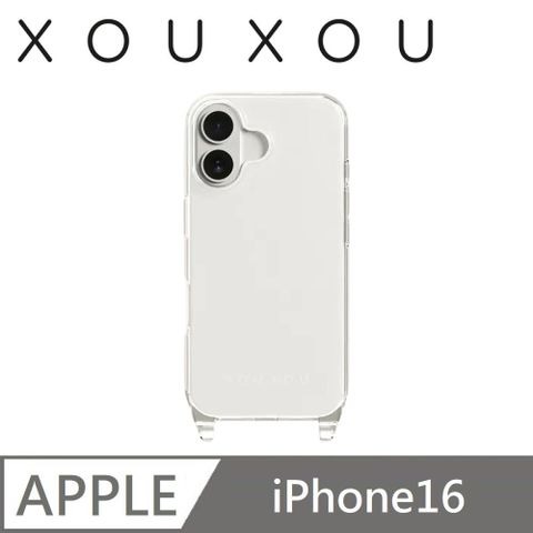 XOUXOU  Clear系列 掛繩背帶手機殼 適用 iPhone 16 - 透明