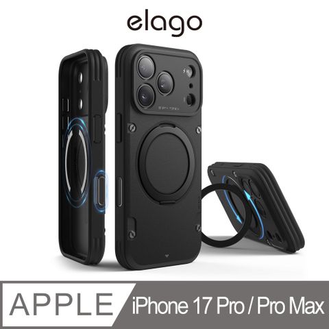 【elago】iPhone 17 Pro/Pro Max 全防護防摔N52磁吸支架Armor手機殼