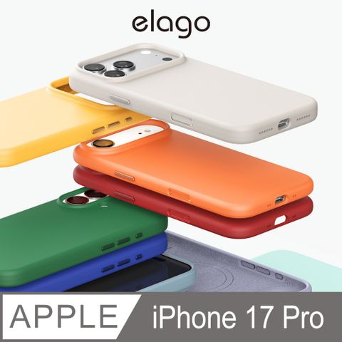 【elago】iPhone 17 Pro 磁吸防摔矽膠手機殼(相機鍵按鈕)