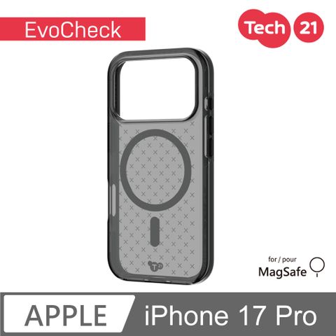 Tech21 iPhone 17 Pro 6.3吋 EvoCheck 磁吸經典格紋保護殼-煙燻黑