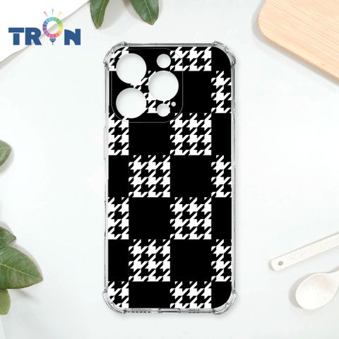 TRON iPhone 16 PRO 格子千鳥紋 四角防摔殼 軟殼 手機殼