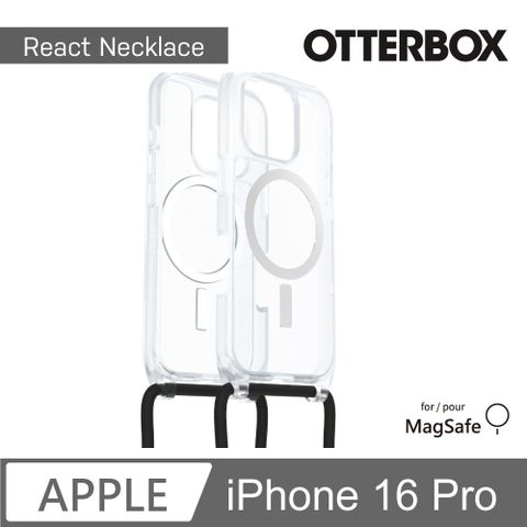 OTTERBOX iPhone 16 Pro 6.3吋 ReactNecklace 簡約掛繩輕透防摔殼-透(支援MagSafe)