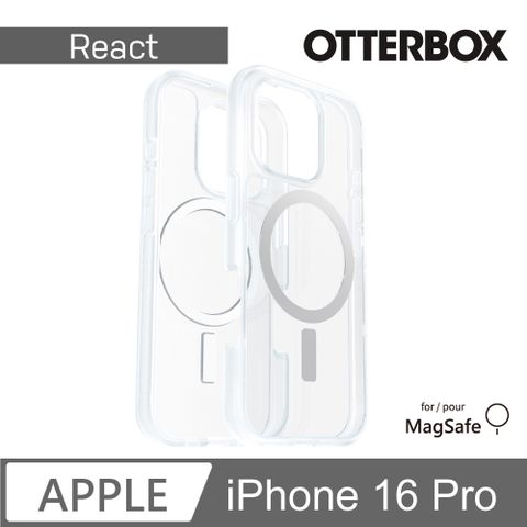 OTTERBOX iPhone 16 Pro 6.3吋 React 輕透防摔殼-透明(支援MagSafe)