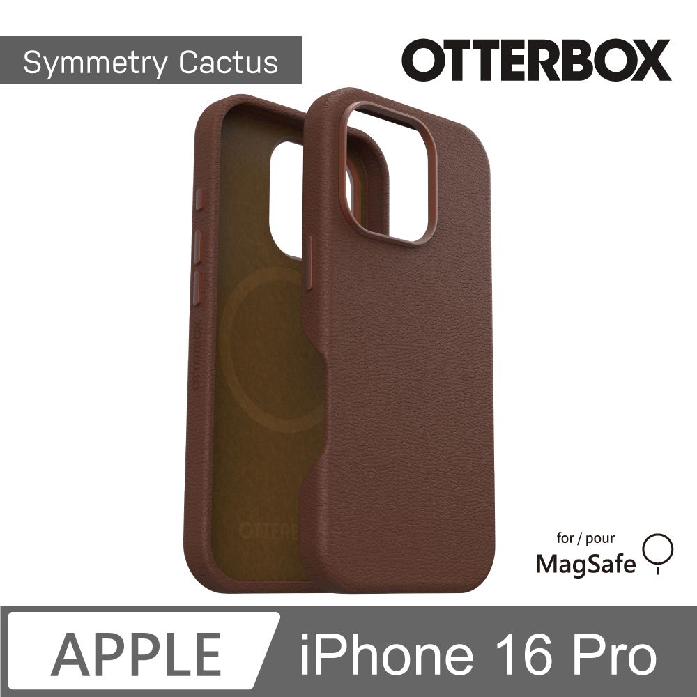 OTTERBOX iPhone 16 Pro 6.3吋 Symmetry Cactus 炫彩仙人掌皮革保護殼-褐(支援MagSafe)