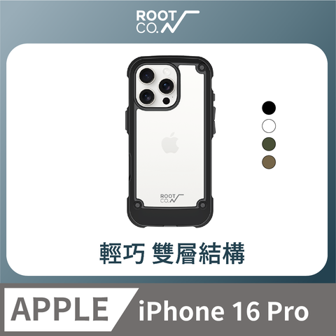 日本 ROOT CO. iPhone 16 Pro 透明背板防摔手機殼 - 共四色