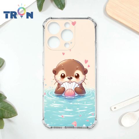 TRON IPhone 16 Pro 一隻可愛的水獺系列 四角防摔殼 手機殼