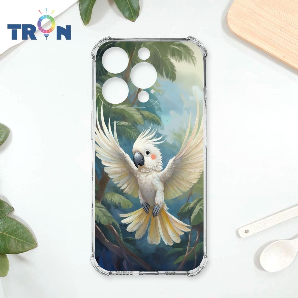  TRON IPhone 16 Pro 可愛巴丹鸚鵡系列 四角防摔殼 手機殼