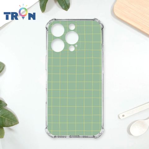 TRON IPhone 16 Pro 手繪簡約方格紋B款 四角防摔殼 手機殼