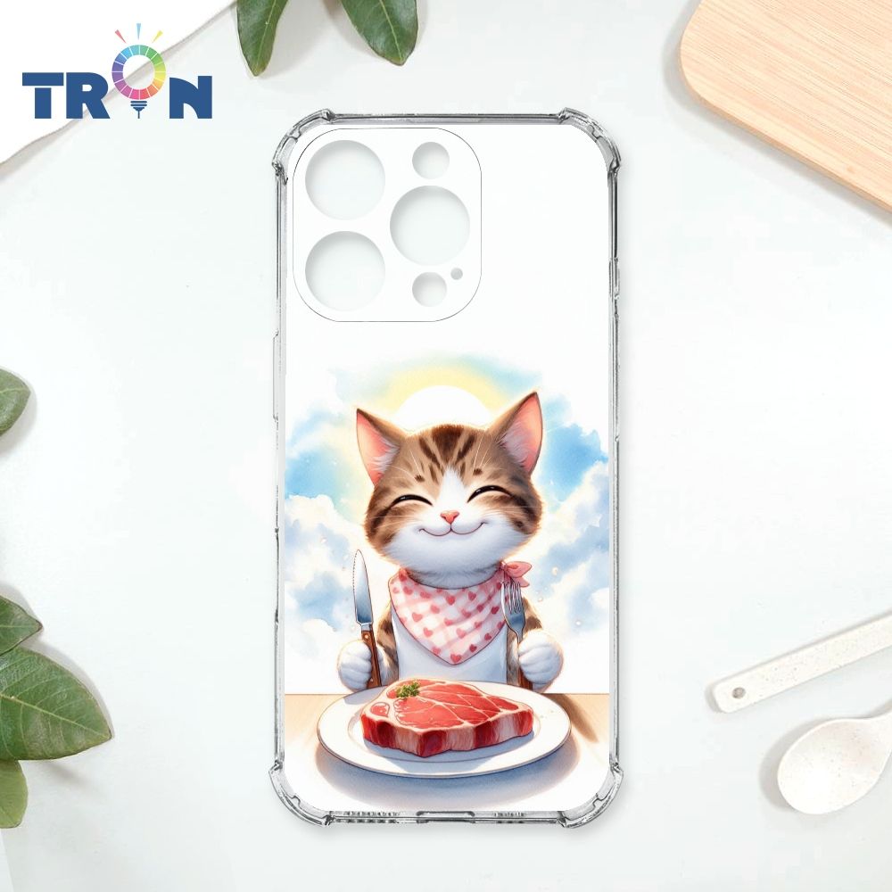  TRON IPhone 16 Pro 貓咪美食評鑑家 四角防摔殼 手機殼