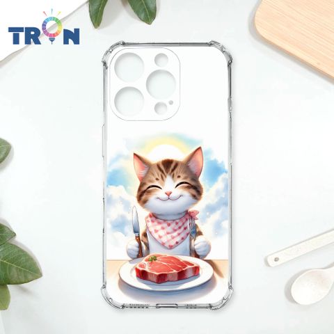 TRON IPhone 16 Pro 貓咪美食評鑑家 四角防摔殼 手機殼