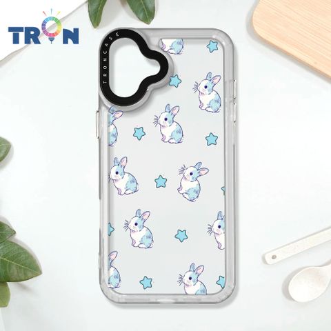 TRON iPhone 16 PLUS 手繪小兔子透明殼 太空殼 透白款 手機殼