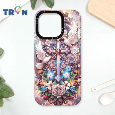 TRON iPhone 16 Pro 十字架華麗金光閃閃 太空殼 透白款 手機殼