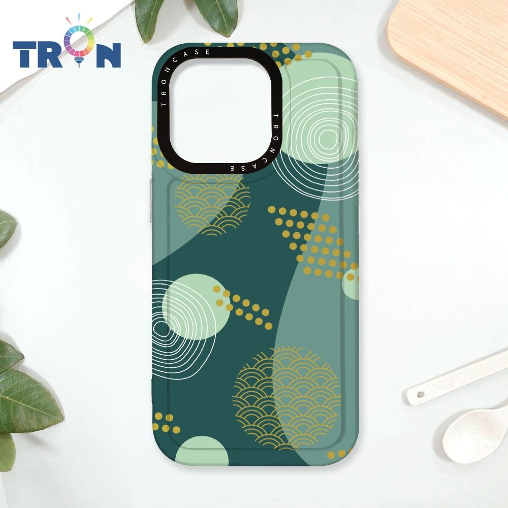  TRON iPhone 16 Pro 日系和風圓點海波系列 太空殼 透白款 手機殼