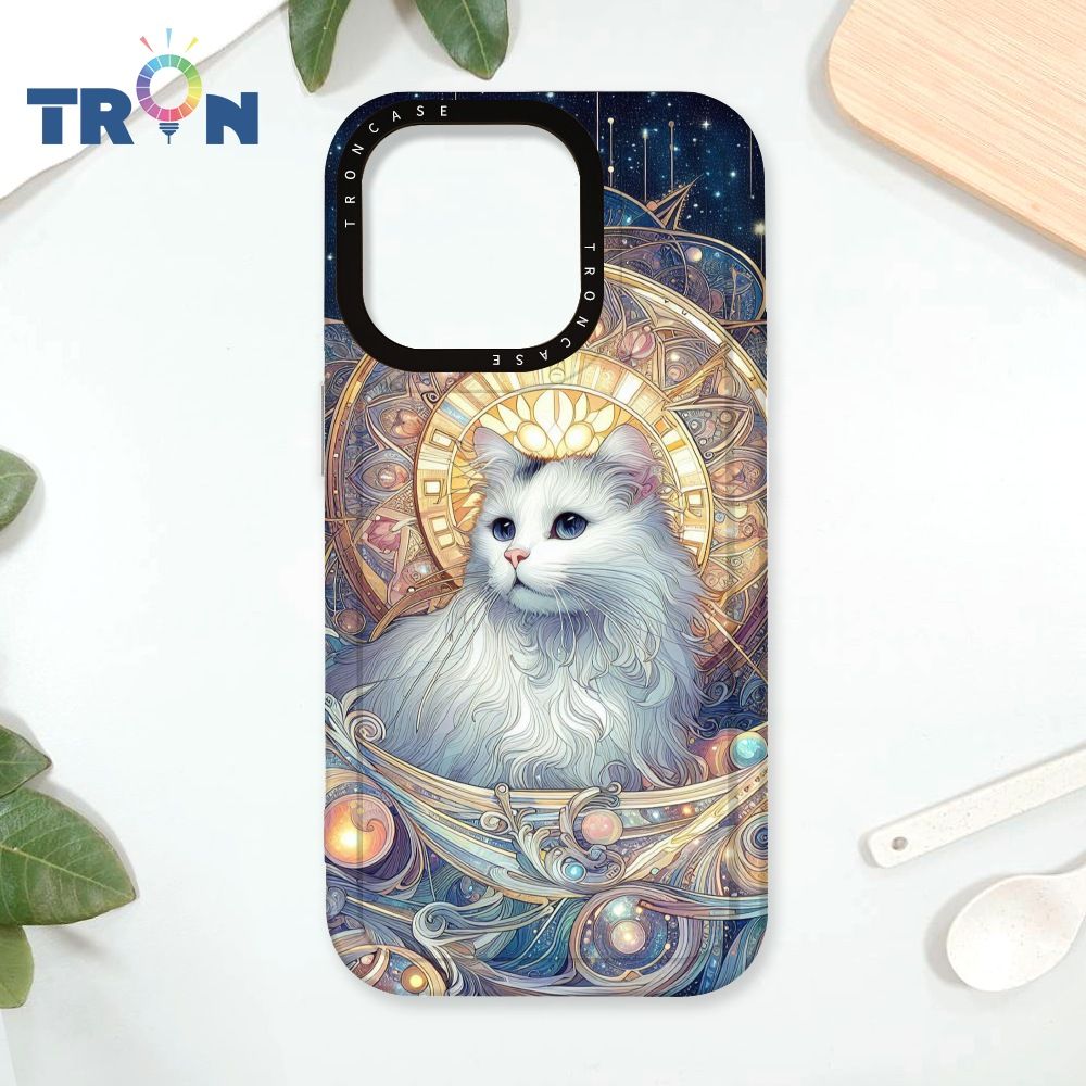  TRON iPhone 16 Pro 夏夜流星與貓 太空殼 透黑款 手機殼