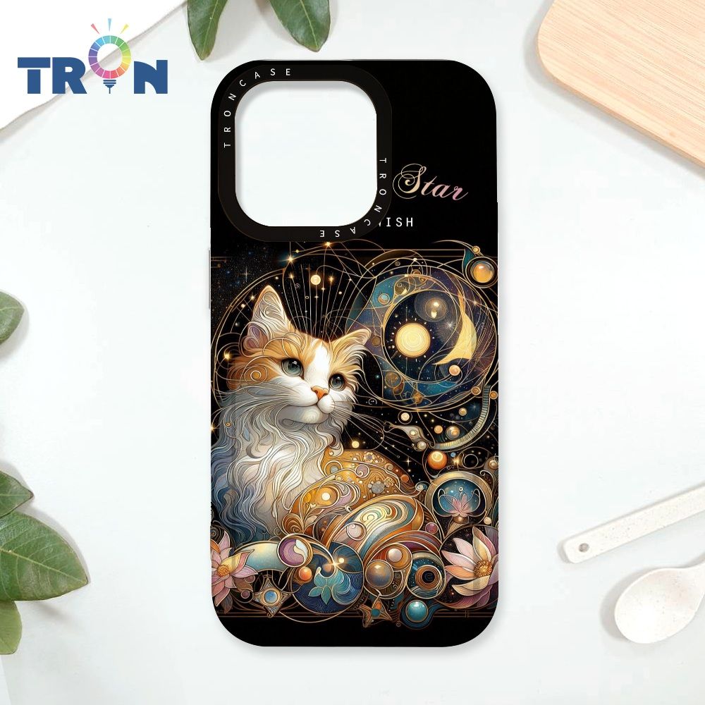  TRON iPhone 16 Pro 夏夜流星與貓 太空殼 透黑款 手機殼