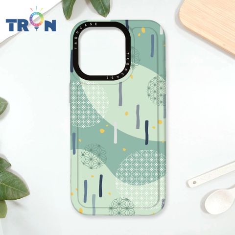 TRON iPhone 16 Pro 日系和風圓點落雨系列 太空殼 透白款 手機殼