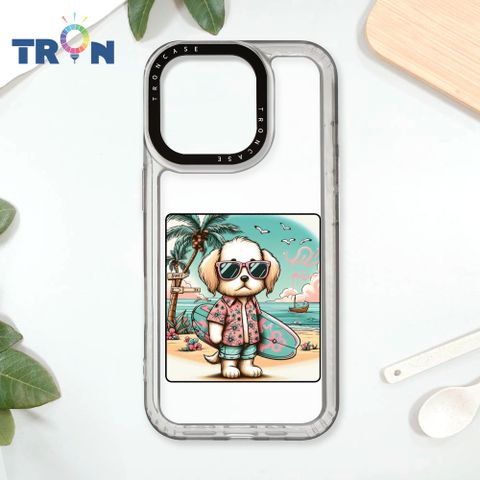 TRON iPhone 16 Pro 夏日衝浪單圖 太空殼 透白款 手機殼