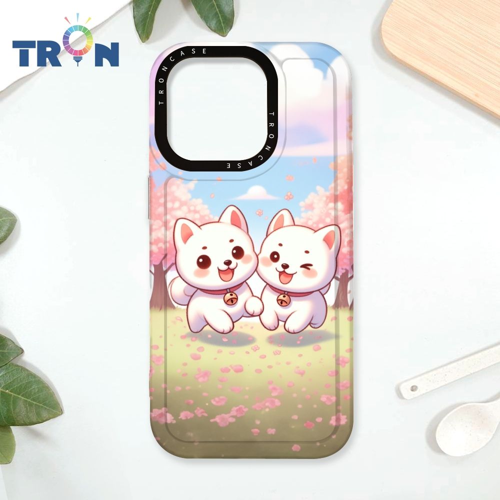  TRON iPhone 16 Pro 櫻花柴犬系列 太空殼 透黑款 手機殼