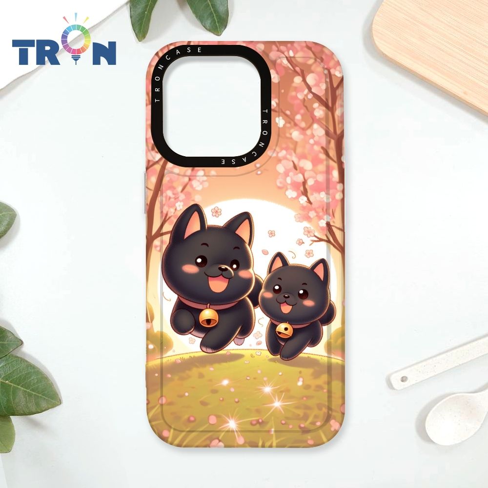  TRON iPhone 16 Pro 櫻花柴犬系列 太空殼 透黑款 手機殼