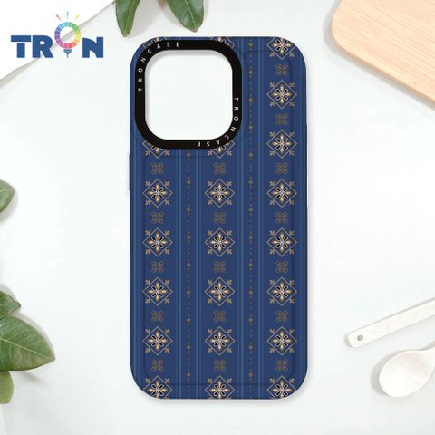 TRON iPhone 16 Pro 幾何復古花磚E款 太空殼 透白款 手機殼