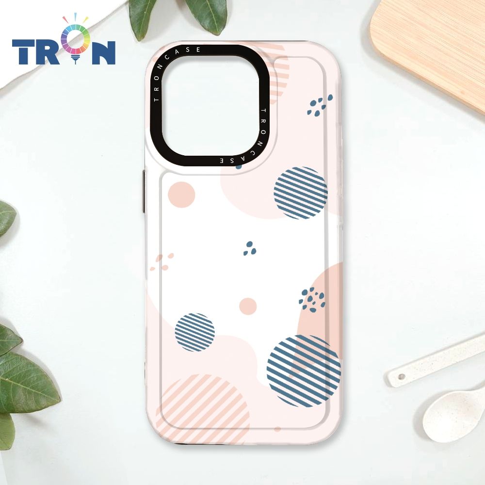  TRON IPhone 16 Pro 和風圓點棉球系列 太空殼 透黑款 手機殼