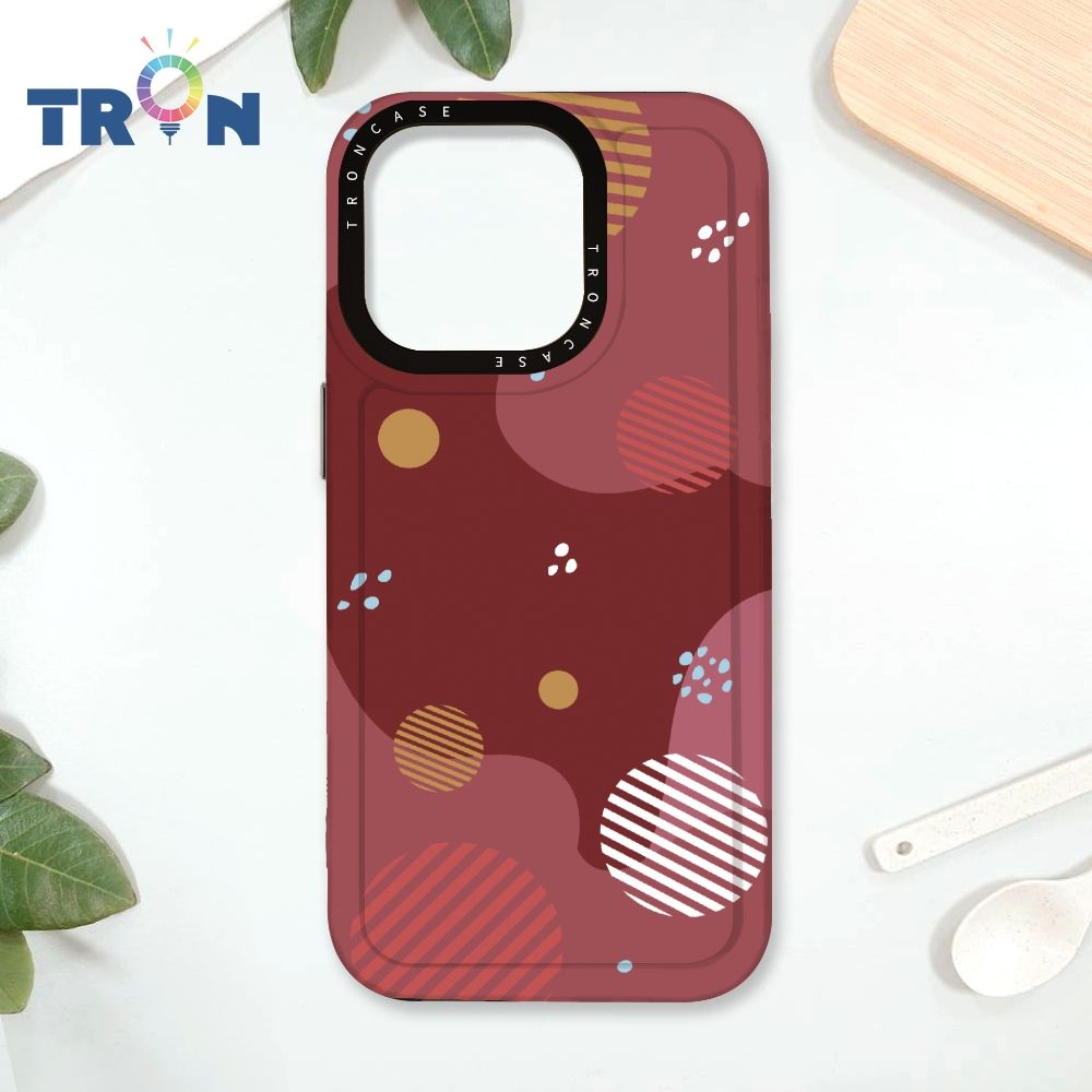  TRON IPhone 16 Pro 和風圓點棉球系列 太空殼 透黑款 手機殼