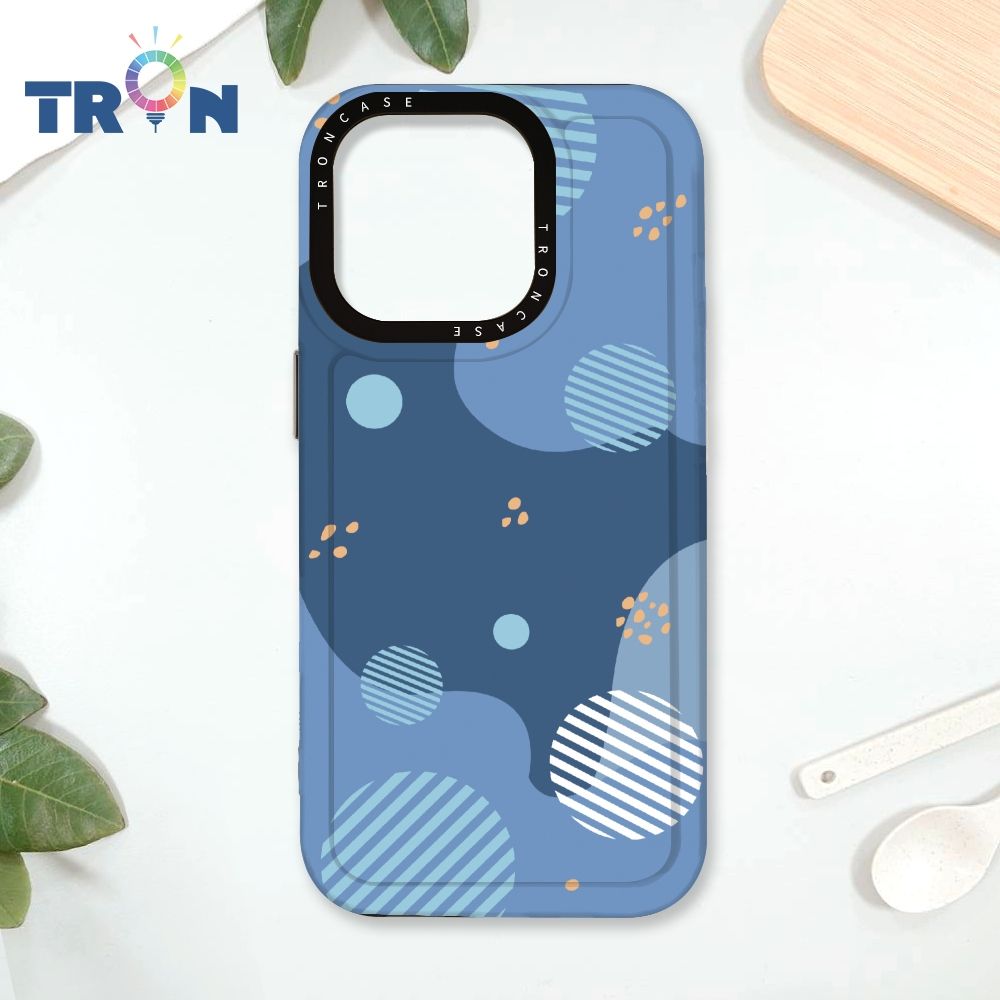  TRON IPhone 16 Pro 和風圓點棉球系列 太空殼 透黑款 手機殼