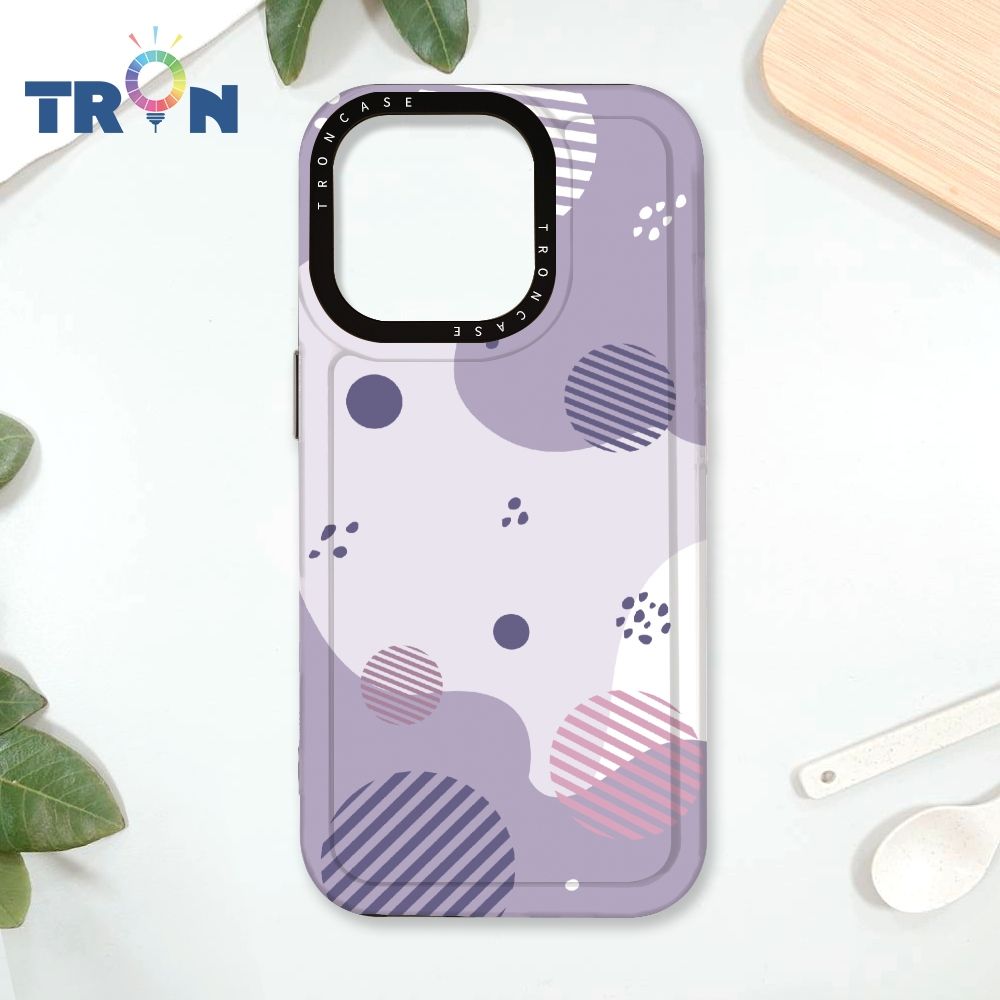  TRON IPhone 16 Pro 和風圓點棉球系列 太空殼 透黑款 手機殼