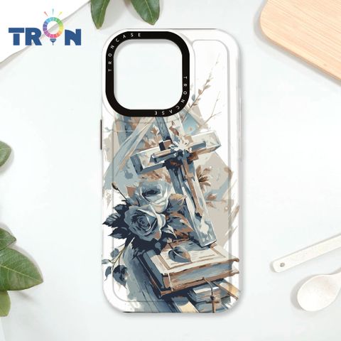 TRON IPhone 16 Pro 十字架水彩 太空殼 透黑款 手機殼