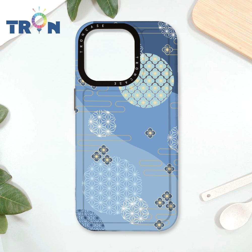  TRON IPhone 16 Pro 日系和風圓點散花系列 太空殼 透黑款 手機殼