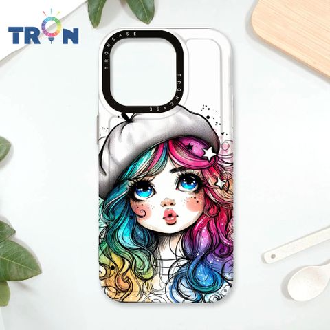 TRON IPhone 16 Pro 嘟嘴小女孩 太空殼 透黑款 手機殼