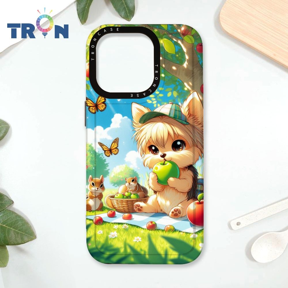  TRON IPhone 16 Pro 可愛小動物樹下乘涼 太空殼 透黑款 手機殼