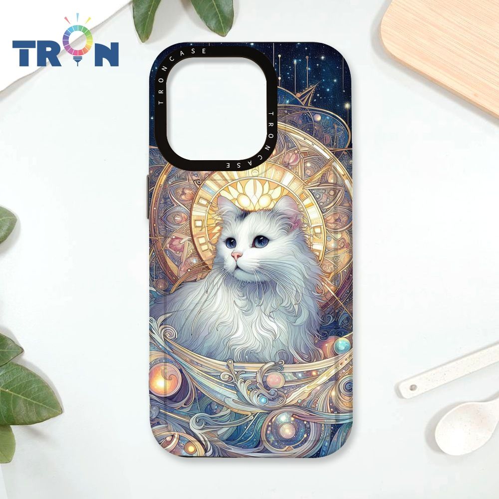  TRON IPhone 16 Pro 夏夜流星與貓 太空殼 透黑款 手機殼