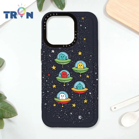 TRON IPhone 16 Pro 星空飛碟外星人系列 太空殼 透黑款 手機殼