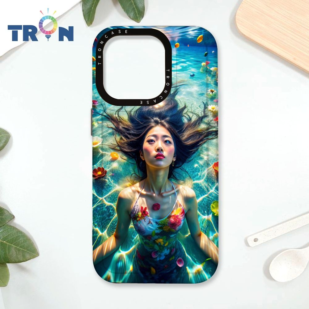  TRON IPhone 16 Pro 花海中游泳的少女 太空殼 透黑款 手機殼