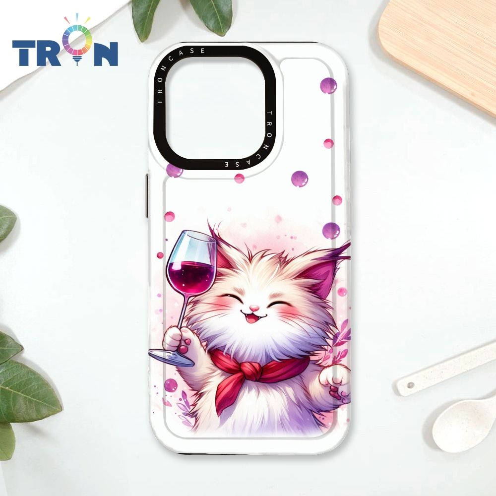  TRON IPhone 16 Pro 貓咪美食評鑑家 太空殼 透黑款 手機殼